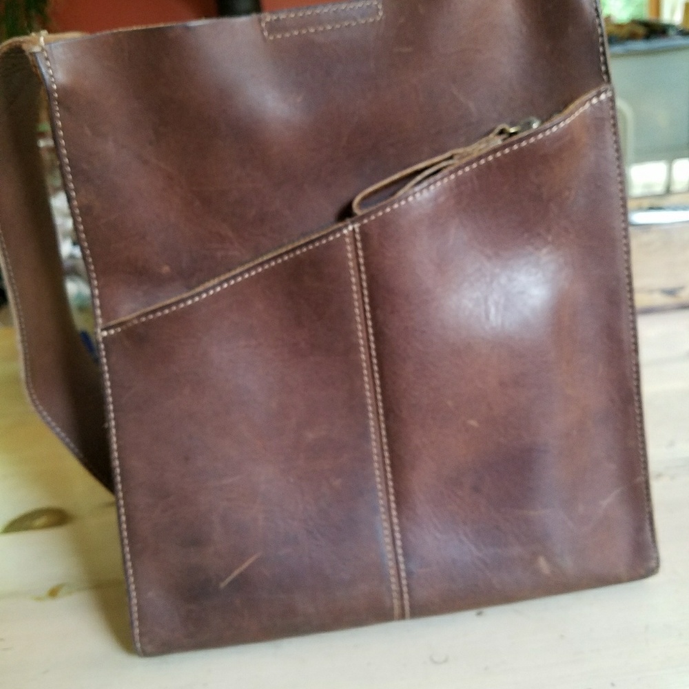 Brown Leather Messenger Bag